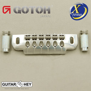 NEW Gotoh 510UB Wrap Around Guitar Bridge Tailpiece Stud Lock - X-NICKEL ANTIQUE