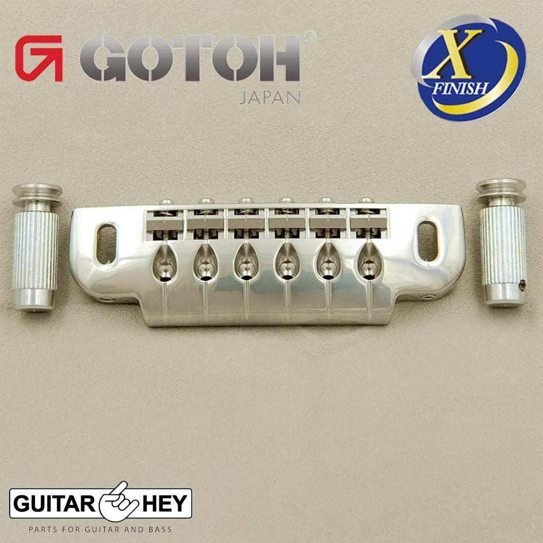 NEW Gotoh 510UB Wrap Around Guitar Bridge Tailpiece Stud Lock - X-NICKEL ANTIQUE