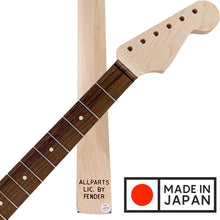 Load image into Gallery viewer, NEW SR-BAR Licensed by Fender® Unfinished Strat Neck Maple, Rosewood Fingerboard