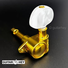 Carregar imagem no visualizador da galeria, NEW Grover 106 Original Locking Rotomatic Tuners Dome Pearl Buttons 3x3 - GOLD