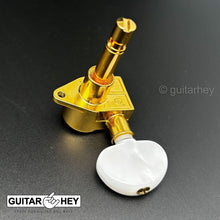 Load image into Gallery viewer, NEW Grover 106 Original Locking Rotomatic Tuners Dome Pearl Buttons 3x3 - GOLD