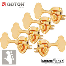 Load image into Gallery viewer, NEW Gotoh GB11W L1+R4 Bass Tuners Tuning Keys 20:1 w/ Hardware - 1x4 - GOLD