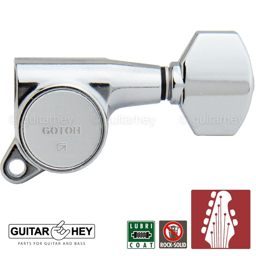 NEW Gotoh SG381-07 L5+R2 7-String Tuners w/ Small Buttons Set 5X2 - CHROME