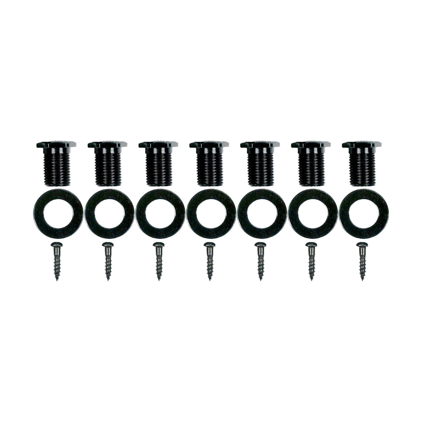 NEW Gotoh SG381-07 L5+R2 7-String Tuners w/ Small Buttons Set 5X2 - BLACK