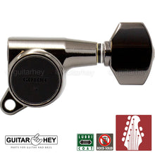 Carregar imagem no visualizador da galeria, NEW Gotoh SG381-07 L5+R2 7-String Tuners w/ Small Buttons Set 5X2 - COSMO BLACK