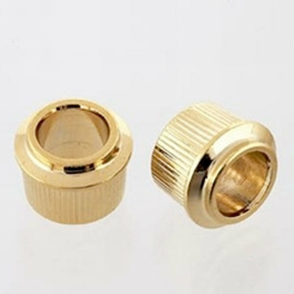 NEW (6) Guitar Tuner Adapter Bushings 3/8" (9.5mm) to 1/4" ID Press Fit - GOLD