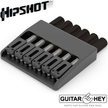 Load image into Gallery viewer, NEW Hipshot 6 String Guitar Headless ALUMINUM Fixed Bridge Brass Knobs - BLACK