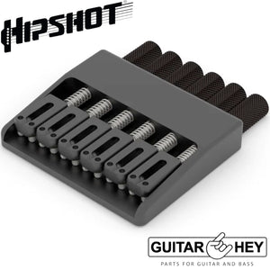 NEW Hipshot 6 String Guitar Headless ALUMINUM Fixed Bridge Brass Knobs - BLACK