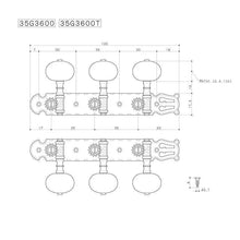 Load image into Gallery viewer, NEW Gotoh 35G3600T-1W Classical Guitar Tuning Machine Heads w/ Screws - TWO-TONE