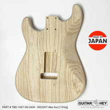 Load image into Gallery viewer, NEW Hosco JAPAN Unfinished, Sanded Strat® 62&#39;s Style Body Swamp Ash 2-piece 2404