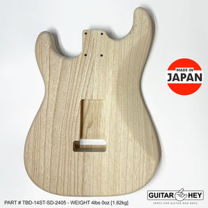 NEW Hosco JAPAN Unfinished, Sanded Strat® 62's Style Body Swamp Ash 2-piece 2405