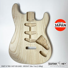 Load image into Gallery viewer, NEW Hosco JAPAN Unfinished, Sanded Strat® 62&#39;s Style Body Swamp Ash 2-piece 2406