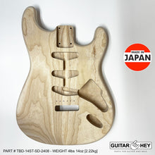 Load image into Gallery viewer, NEW Hosco JAPAN Unfinished, Sanded Strat® 62&#39;s Style Body Swamp Ash 2-piece 2408