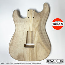 Load image into Gallery viewer, NEW Hosco JAPAN Unfinished, Sanded Strat® 62&#39;s Style Body Swamp Ash 2-piece 2408