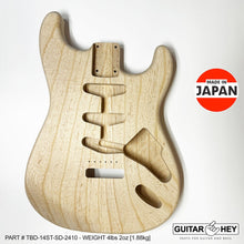 Load image into Gallery viewer, NEW Hosco JAPAN Unfinished, Sanded Strat® 62&#39;s Style Body Swamp Ash 2-piece 2410