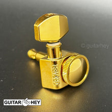 Load image into Gallery viewer, NEW Grover 502 LOCKING Tuners 3x3 Modern Gibson Les Paul SMALL Buttons GOLD