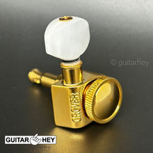 Carregar imagem no visualizador da galeria, NEW Grover 502 LOCKING Tuners 3x3 Modern Gibson Les Paul SMALL PEARL Button GOLD