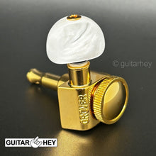 Carregar imagem no visualizador da galeria, NEW Grover 502 LOCKING Tuners 3x3 Modern Gibson Les Paul MOON PEARL Buttons GOLD