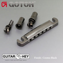 Load image into Gallery viewer, Gotoh GE101Z-T Modern Tailpiece w/ Metric Studs for Import Guitars - COSMO BLACK