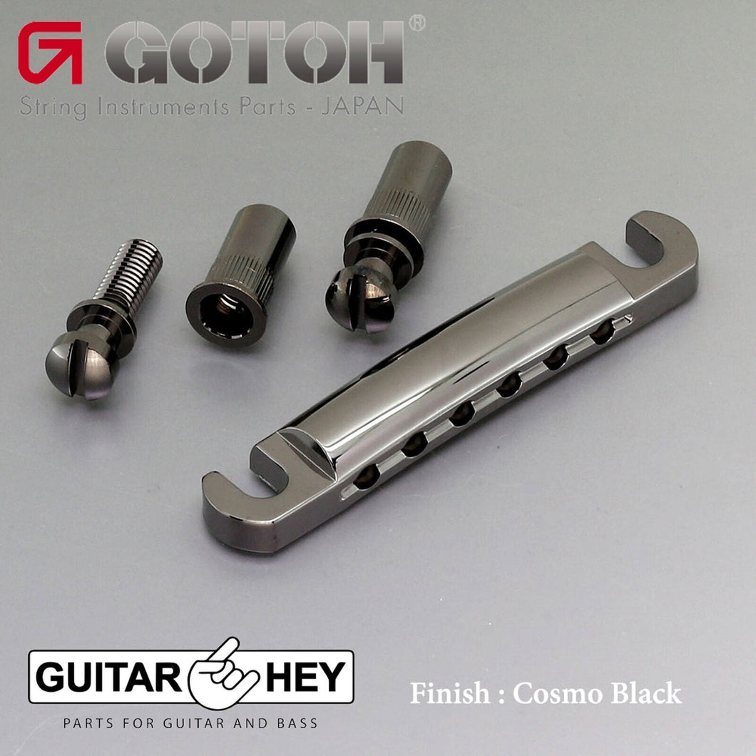 Gotoh GE101Z-T Modern Tailpiece w/ Metric Studs for Import Guitars - COSMO BLACK