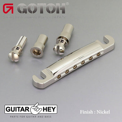 Gotoh GE101Z-T Modern Tailpiece w/ Metric Studs for Import Guitars - NICKEL