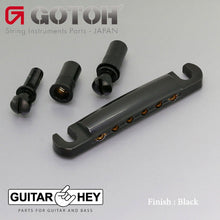 Load image into Gallery viewer, Gotoh GE101Z-T Modern Tailpiece w/ Metric Studs for Import Guitars - BLACK