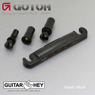 Gotoh GE101Z-T Modern Tailpiece w/ Metric Studs for Import Guitars - BLACK