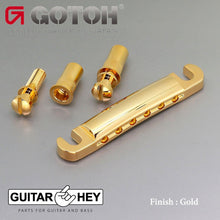 Load image into Gallery viewer, Gotoh GE101Z-T Modern Tailpiece w/ Metric Studs for Import Guitars - GOLD