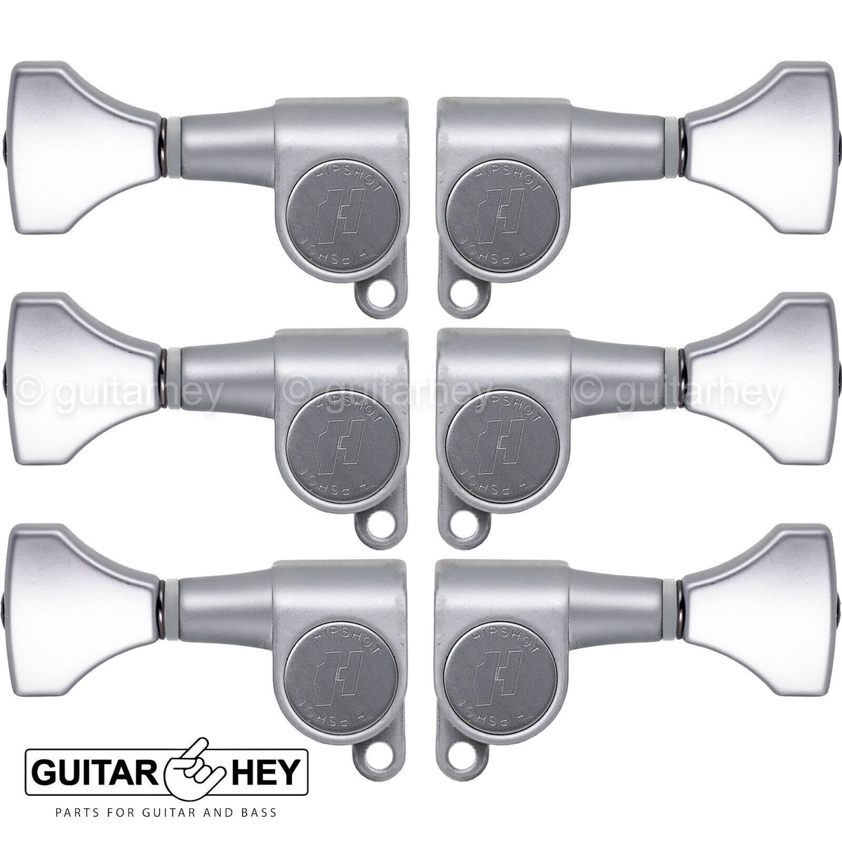 NEW Hipshot L3+R3 Classic Enclosed Mini Tuners HS Buttons 3x3 - SATIN CHROME