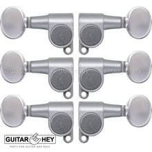 Load image into Gallery viewer, NEW Hipshot L3+R3 Classic Enclosed Mini Tuners OVAL Buttons 3x3 - SATIN CHROME