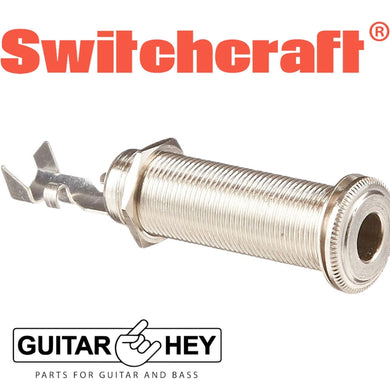 NEW (1) Switchcraft 151 MONO Long Threaded Barrel Jack for Guitar/Bass - NICKEL