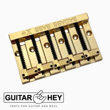 Load image into Gallery viewer, NEW Leo Quan® Badass V™ Bass Bridge for 5-string Fender P/Jazz Bass® - GOLD