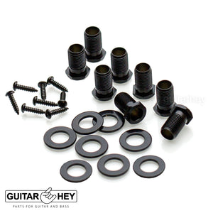 NEW Hipshot 8-String Grip-Lock LOCKING TUNERS HS Buttons 4x4 Set - BLACK