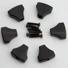 Load image into Gallery viewer, NEW (6) Hipshot HS Guitar Buttons Also fit Some Grover Tuners w/ Screws - BLACK