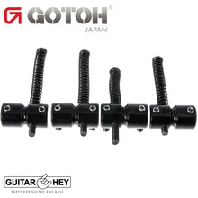 Load image into Gallery viewer, NEW Gotoh S201 Replacement Bridge BRASS Bass Saddles Set fit 201B-4 - BLACK