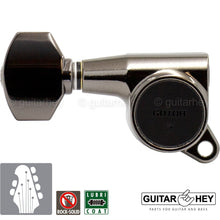 Load image into Gallery viewer, NEW Gotoh SG381-07 L2+R4 Set Mini Tuners w/ Screws and Bushings 2x4, COSMO BLACK