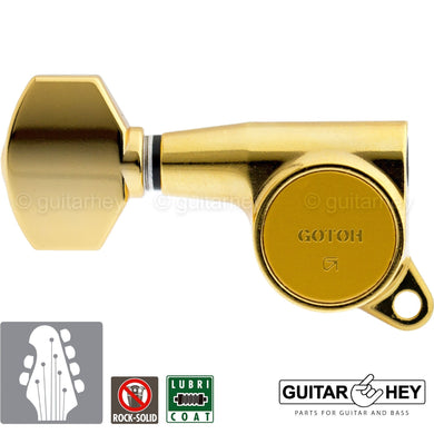 NEW Gotoh SG381-07 L2+R4 Set Mini Tuners w/ Screws and Bushings 2x4 - GOLD