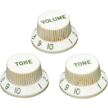 Load image into Gallery viewer, 60s Vintage Fender Strat Style Control Knob Set - AGED RELIC PARCHMENT WHITE