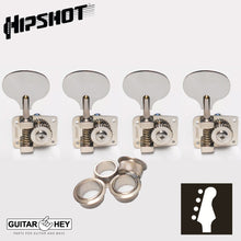 Load image into Gallery viewer, (4) Hipshot HB10 Bass Tuners LOLLIPOP keys for Fender Japan Mustang Bass, NICKEL