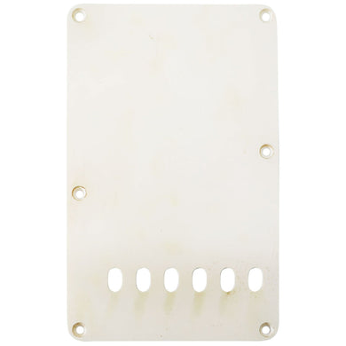 RELIC WHITE 1-Ply Tremolo Spring Cover Backplate Fender Strat® Oval Holes 11.5mm