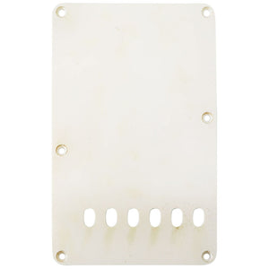 RELIC WHITE 1-Ply Tremolo Spring Cover Backplate Fender Strat® Oval Holes 11.5mm