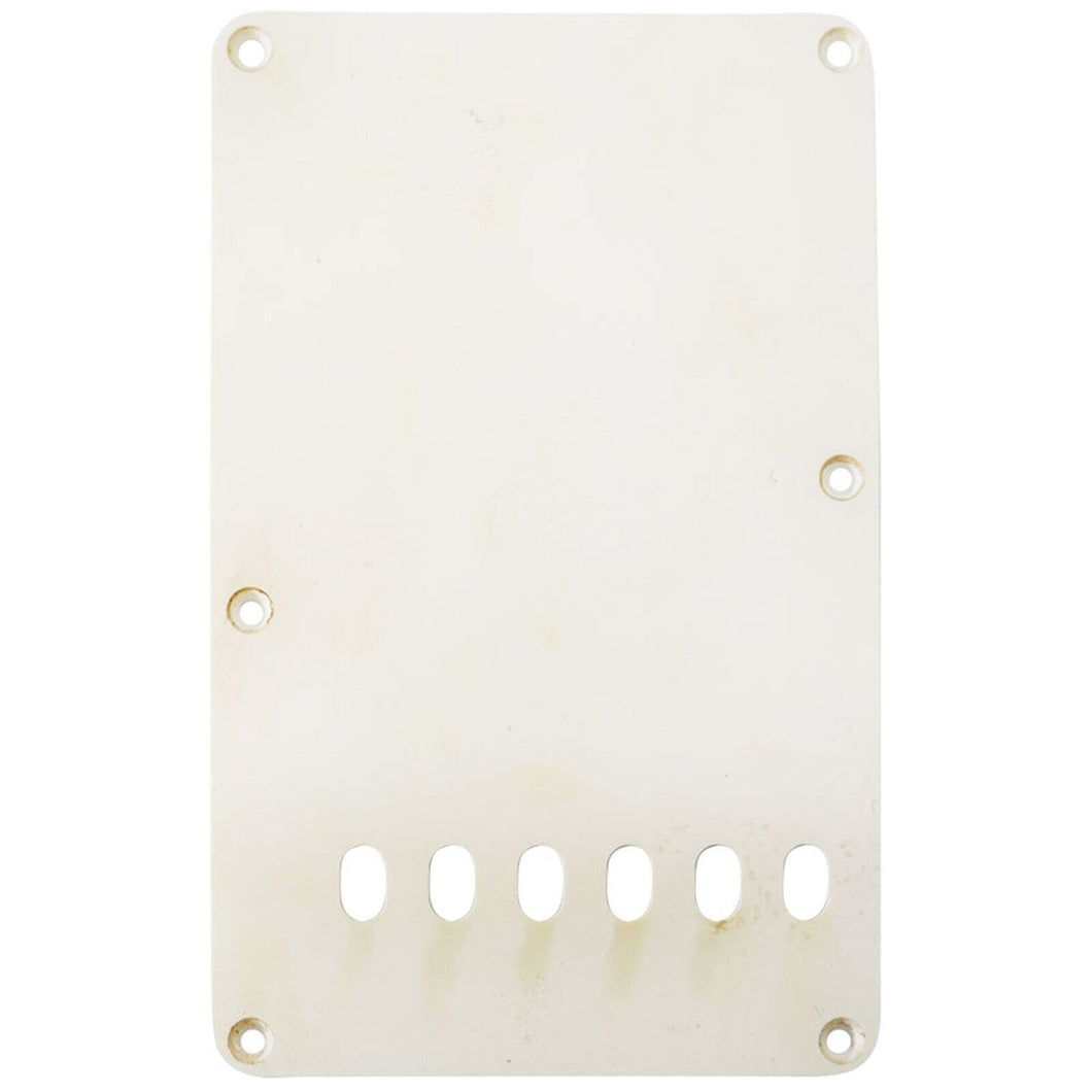 RELIC WHITE 1-Ply Tremolo Spring Cover Backplate Fender Strat® Oval Holes 11.5mm