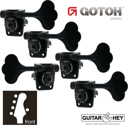 NEW Gotoh GB528 Res-O-Lite Vintage Style Bass L4+R1 Set Lightweight 4x1 - BLACK