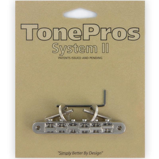 NEW TonePros AVR2-N Tuneomatic Guitar Bridge Locking ABR-1 Upgrade - NICKEL