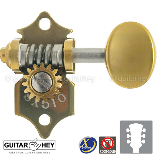NEW GOTOH SXN510V-05M L3+R3 Guitar Premium Tuners 3x3 - ANTIQUE FINISH X-GOLD