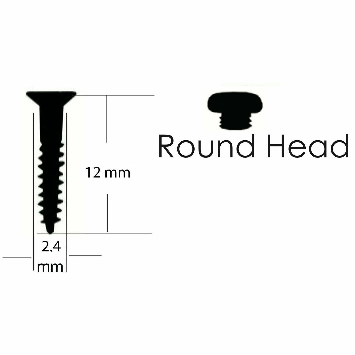 (12) Gotoh Guitar Mounting Screws for SD91 Keys 12mm Long Round Head AGED NICKEL