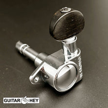 Carregar imagem no visualizador da galeria, NEW Grover 106 Original Locking Rotomatic Tuners SMALL EBONY Buttons 3x3, NICKEL