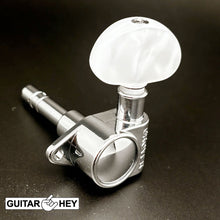 Carregar imagem no visualizador da galeria, NEW Grover 106 Original Locking Rotomatic Tuners Dome Pearl Buttons 3x3 - NICKEL