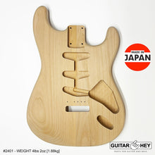 Load image into Gallery viewer, NEW Hosco JAPAN Unfinished Strat® 50&#39;s Style Body Alder 2-piece SANDED, 2401