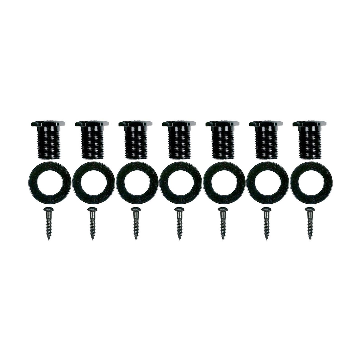 NEW Gotoh SG381 MGT 7 in Line Locking Tuners Set Pearloid LEFT-HANDED - BLACK